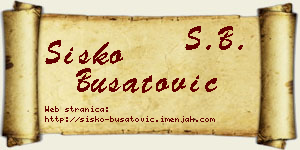 Sisko Bušatović vizit kartica